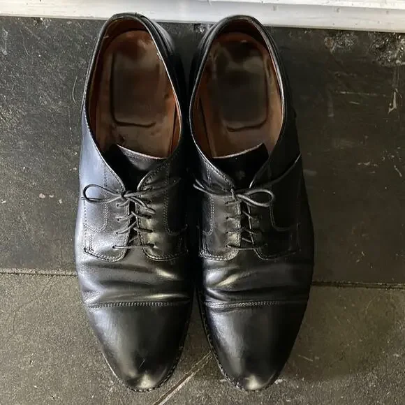 Alden 971 CalfskinStraight toe Bulcher lace up Oxford dress shoes sz 11.5